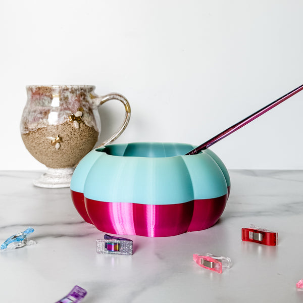 Large Pumpkin Craft Bowl - Cherry / Baby Blue Combo - Designed by Newt!