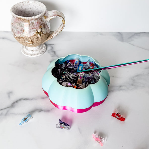 Large Pumpkin Craft Bowl - Cherry / Baby Blue Combo - Designed by Newt!