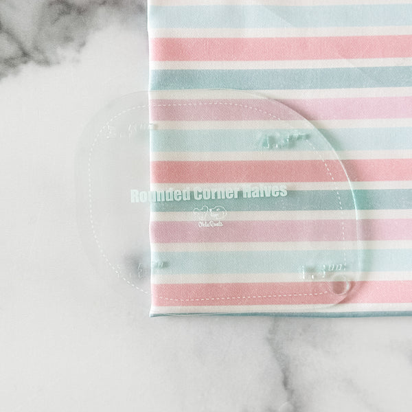 1-2-3-4 HALVES Inch Rounded Corners  - Soda -  Acrylic Template