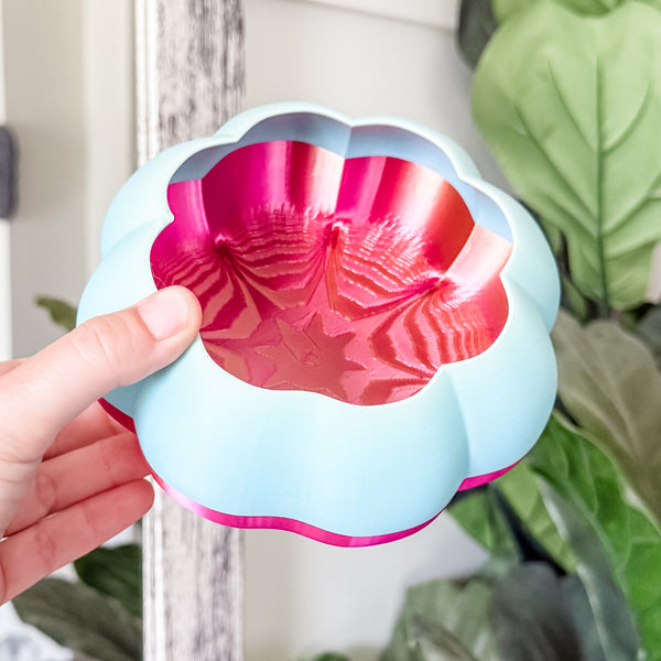 Large Pumpkin Craft Bowl - Cherry / Baby Blue Combo - Designed by Newt!