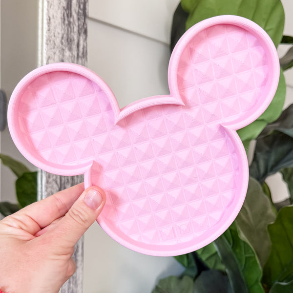 Mouse Craft Tray - Pyramid Base with Grips - Bubblegum