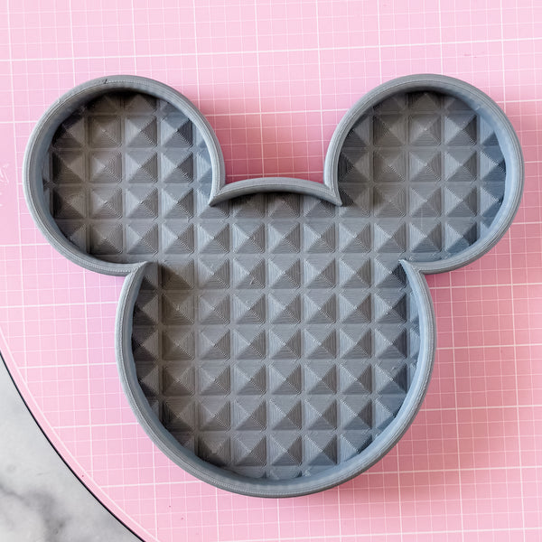 Mouse Craft Tray - Pyramid Base with Grips - Soft Grey