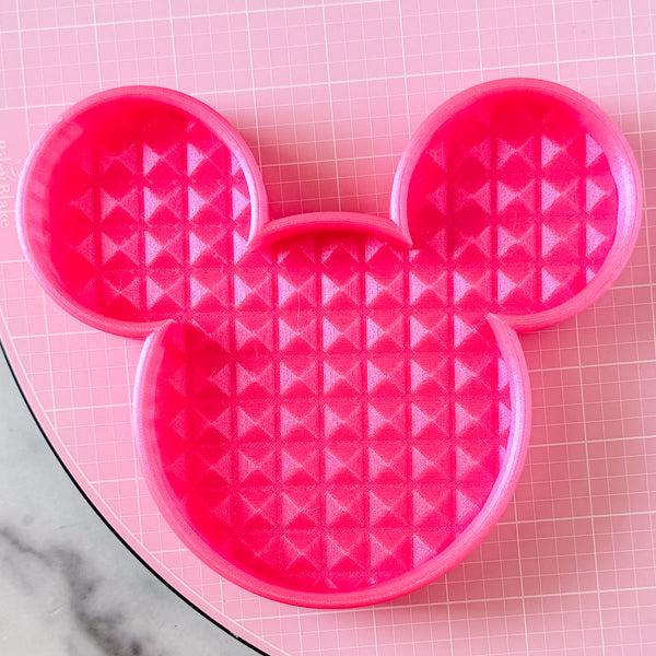 Mouse Craft Tray - Pyramid Base with Grips - Hot Pink