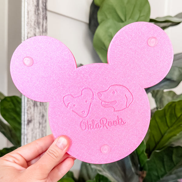 Mouse Craft Tray - Pyramid Base with Grips - Hot Pink