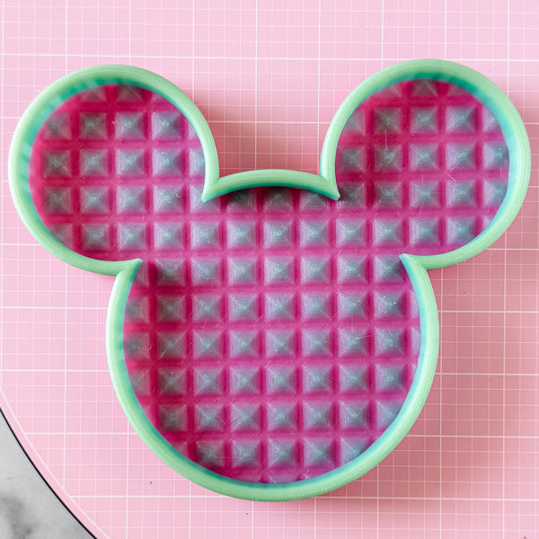 Mouse Craft Tray - Pyramid Base with Grips - Rainbow GLOW