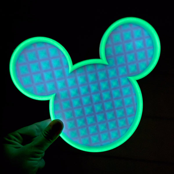 Mouse Craft Tray - Pyramid Base with Grips - Rainbow GLOW