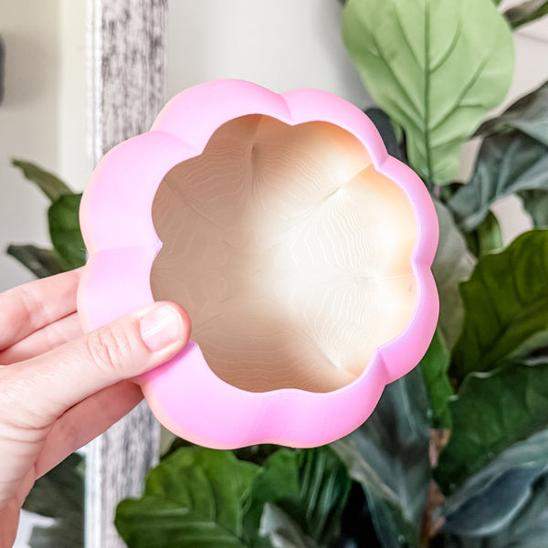 Large Pumpkin Craft Bowl - Matte Rainbow - Orange and Pink - Designed by Newt!