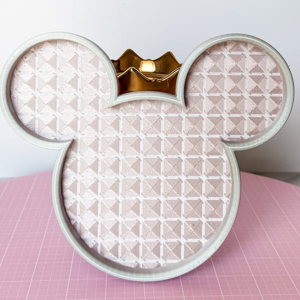 Mouse Craft Tray - Pyramid Base with Grips - Lavender Rainbow