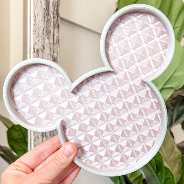 Mouse Craft Tray - Pyramid Base with Grips - Lavender Rainbow