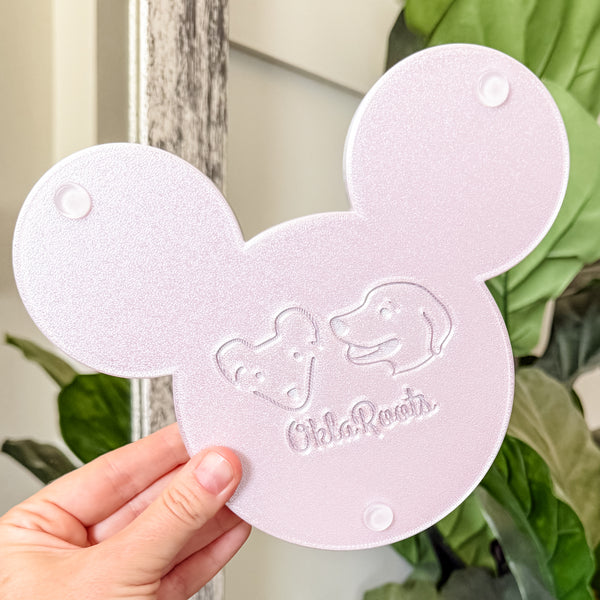 Mouse Craft Tray - Pyramid Base with Grips - Lavender Rainbow