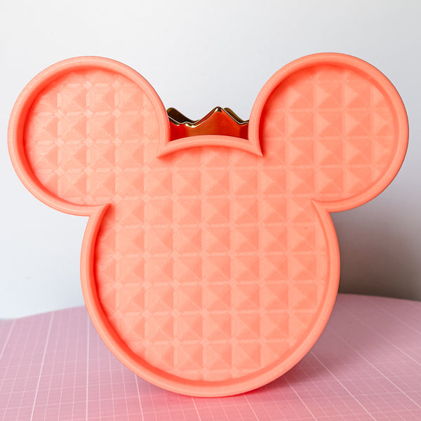 Mouse Craft Tray - Pyramid Base with Grips - Peach GLOW