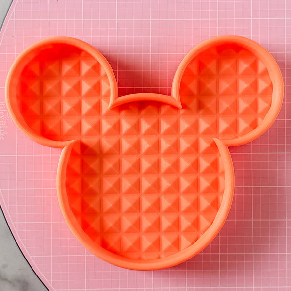 Mouse Craft Tray - Pyramid Base with Grips - Peach GLOW