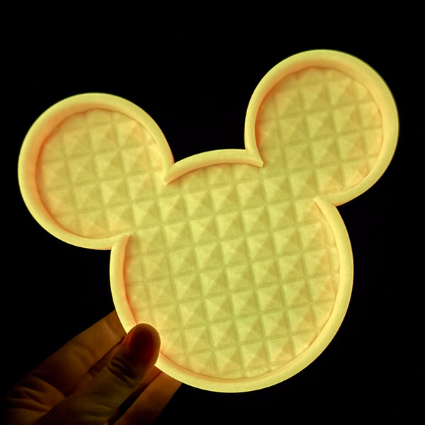 Mouse Craft Tray - Pyramid Base with Grips - Peach GLOW