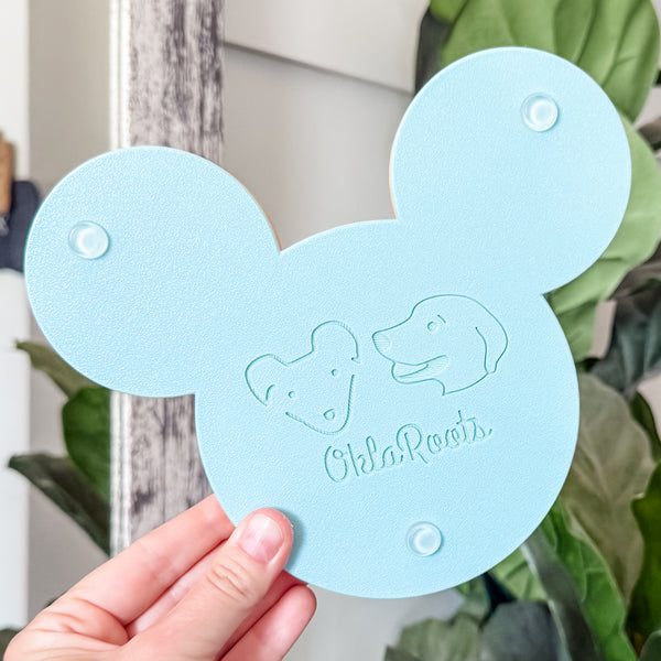 Mouse Craft Tray - Pyramid Base with Grips - Matte Pastel Rainbow - Tangerine Sherbet