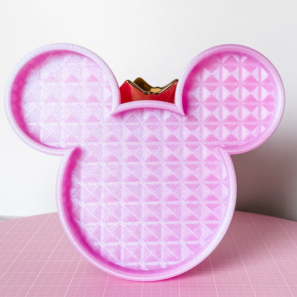 Mouse Craft Tray - Pyramid Base with Grips - Pink Gem