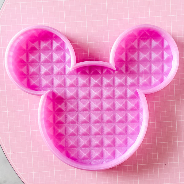 Mouse Craft Tray - Pyramid Base with Grips - Pink Gem