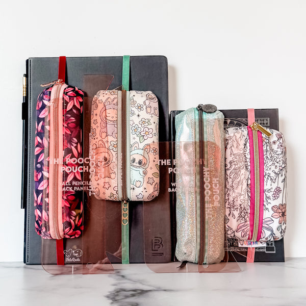 Poochy Pouch - Two Sizes - Set of 4 - Rose Gold -  Acrylic Template