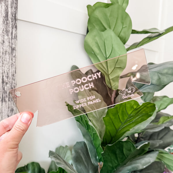 Poochy Pouch - Two Sizes - Set of 4 - Rose Gold -  Acrylic Template