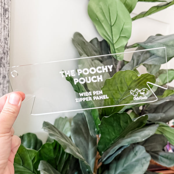 Poochy Pouch - Two Sizes - Set of 4 - Clear -  Acrylic Template
