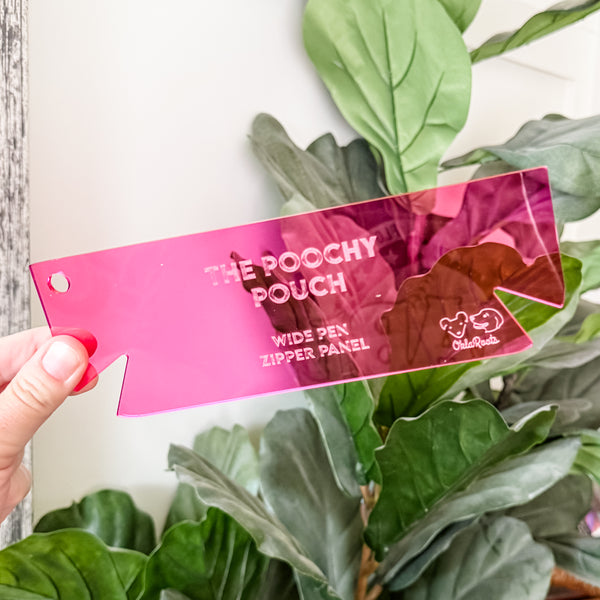 Poochy Pouch - Two Sizes - Set of 4 - Magenta -  Acrylic Template