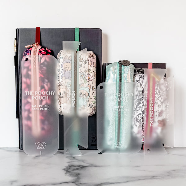 Poochy Pouch - Two Sizes - Set of 4 - Frost -  Acrylic Template