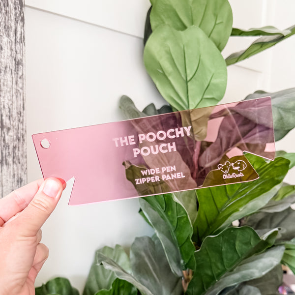 Poochy Pouch - Two Sizes - Set of 4 - Pink -  Acrylic Template