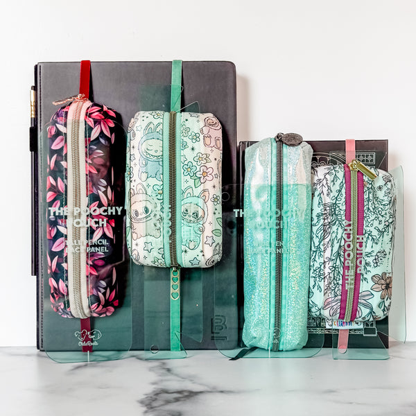 Poochy Pouch - Two Sizes - Set of 4 - Light Green -  Acrylic Template