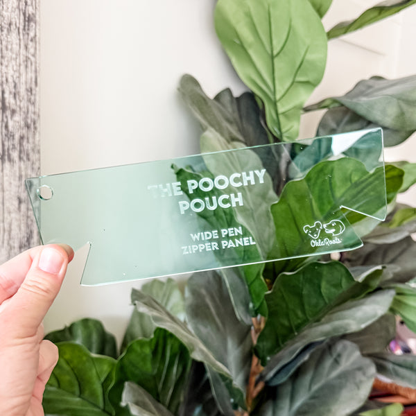 Poochy Pouch - Two Sizes - Set of 4 - Light Green -  Acrylic Template