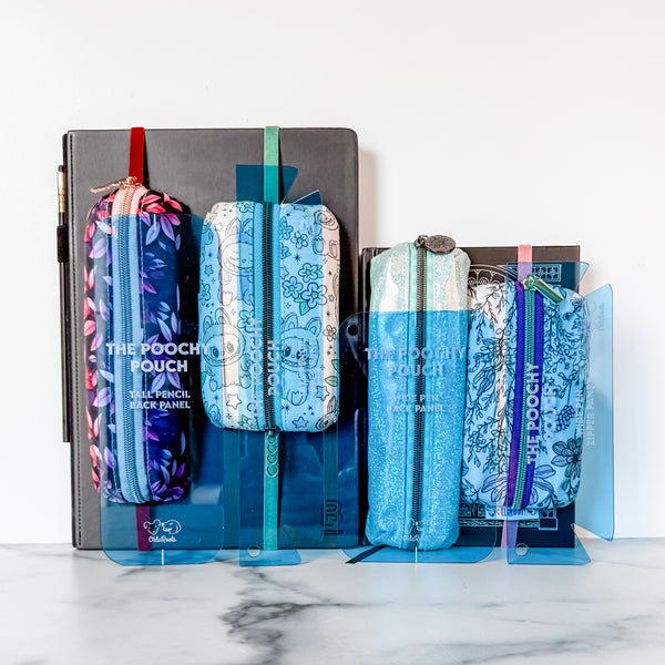 Poochy Pouch - Two Sizes - Set of 4 - Blue -  Acrylic Template