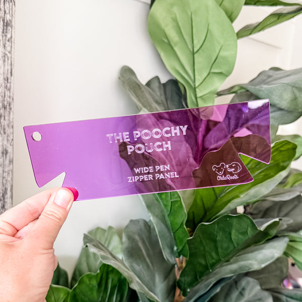 Poochy Pouch - Two Sizes - Set of 4 - Purple -  Acrylic Template