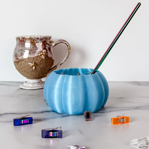 Medium Pumpkin Craft Bowl - Light Blue - Designed by Newt!