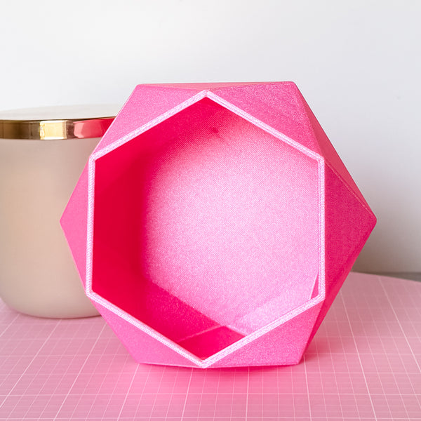 Large Jewel Craft Bowl - Hot Pink