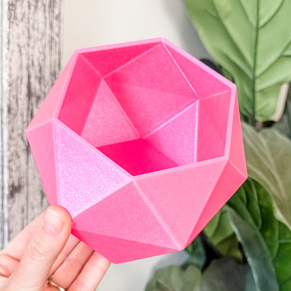 Large Jewel Craft Bowl - Hot Pink