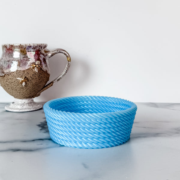 Medium Rope Craft Bowl - Light Blue