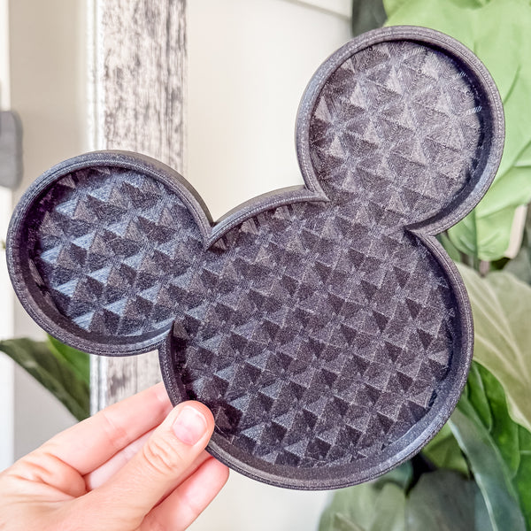 Mouse Craft Tray - Pyramid Base with Grips - Onyx