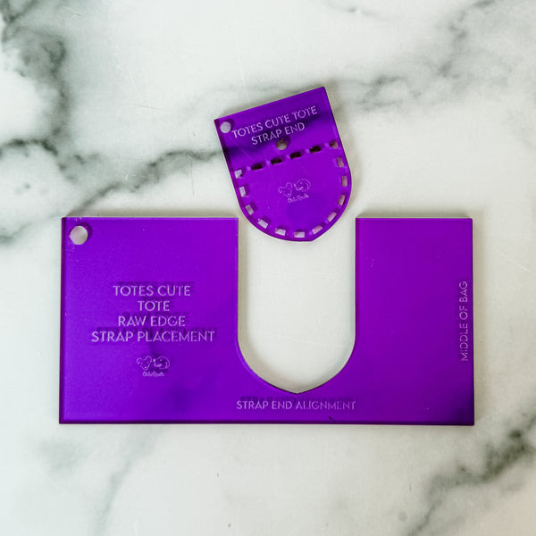 Totes Cute Tote Handle Guide -  Set of 2 - Purple -  Acrylic Template