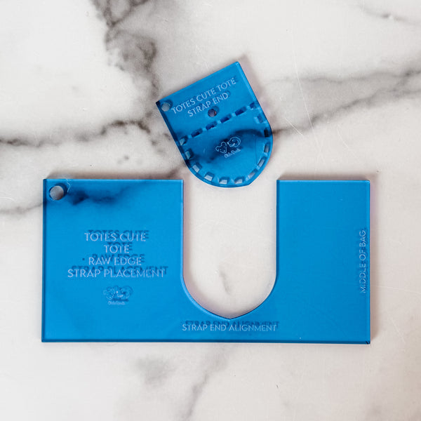 Totes Cute Tote Handle Guide -  Set of 2 - Blue -  Acrylic Template