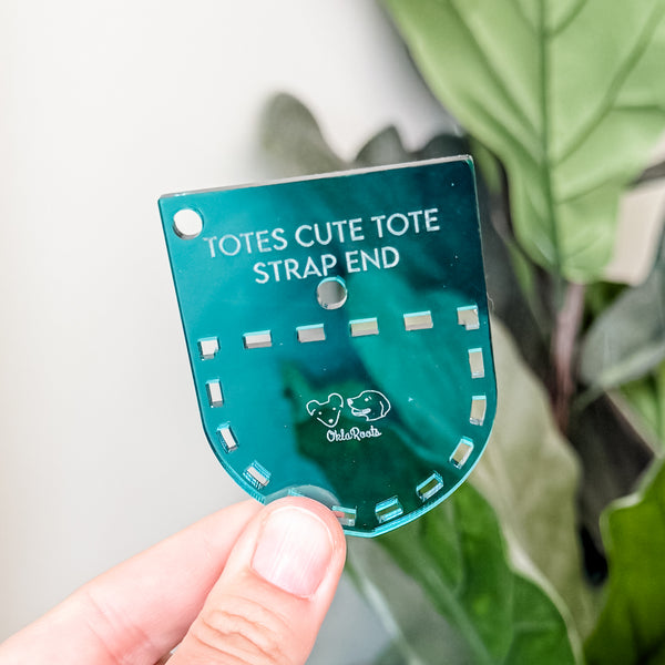 Totes Cute Tote Handle Guide -  Set of 2 - Teal -  Acrylic Template