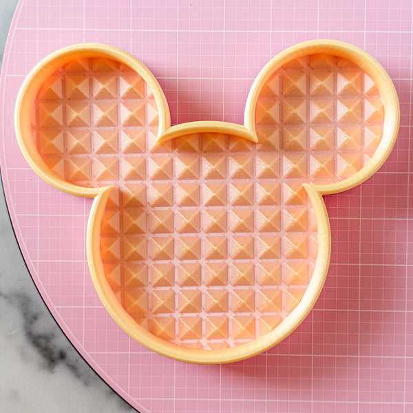 Mouse Craft Tray - Pyramid Base with Grips - Dewey Pastel Rainbow - Peach