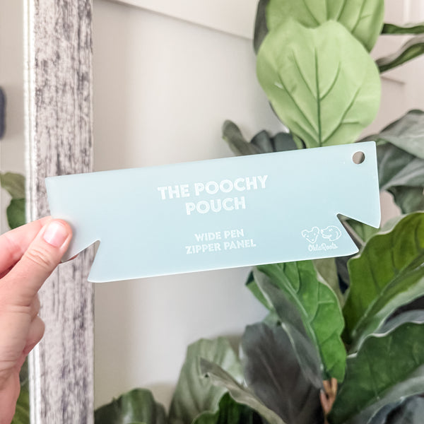 Poochy Pouch - Two Sizes - Set of 4 - Frosted Seafoam -  Acrylic Template