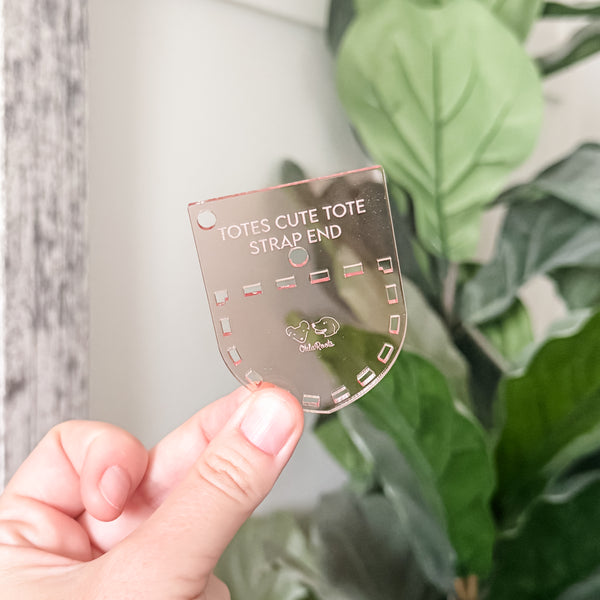 Totes Cute Tote Handle Guide -  Set of 2 - Rose Gold -  Acrylic Template