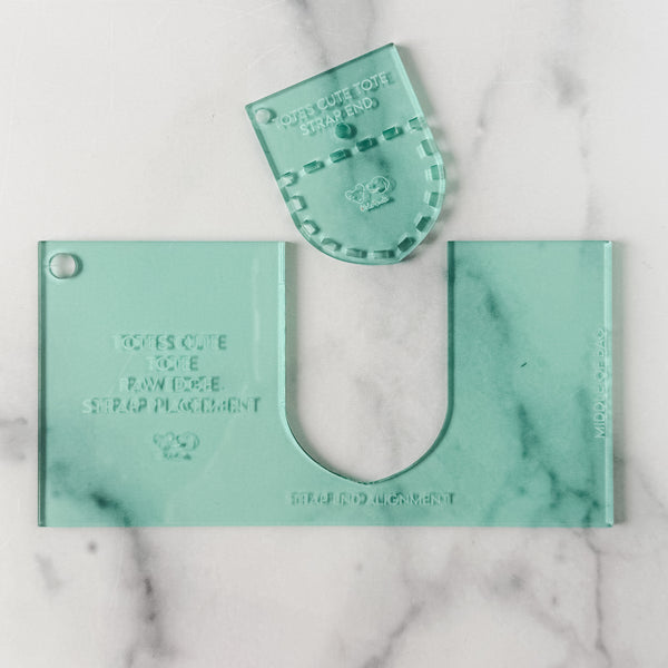 Totes Cute Tote Handle Guide -  Set of 2 - Light Green -  Acrylic Template