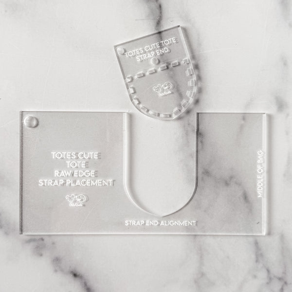 Totes Cute Tote Handle Guide -  Set of 2 - Frost -  Acrylic Template