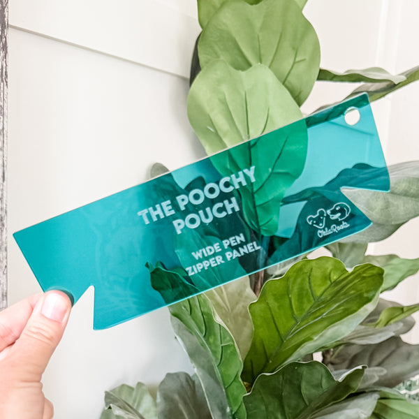 Poochy Pouch - Two Sizes - Set of 4 - Teal -  Acrylic Template