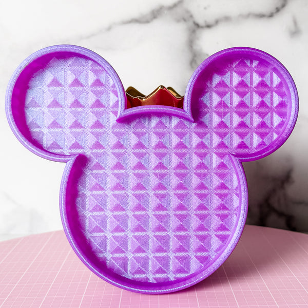 Mouse Craft Tray - Pyramid Base with Grips - Violet