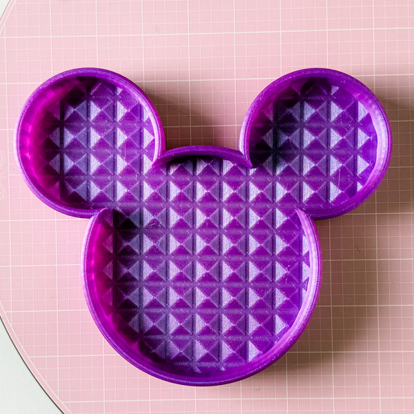 Mouse Craft Tray - Pyramid Base with Grips - Violet