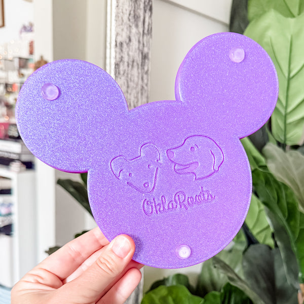 Mouse Craft Tray - Pyramid Base with Grips - Violet