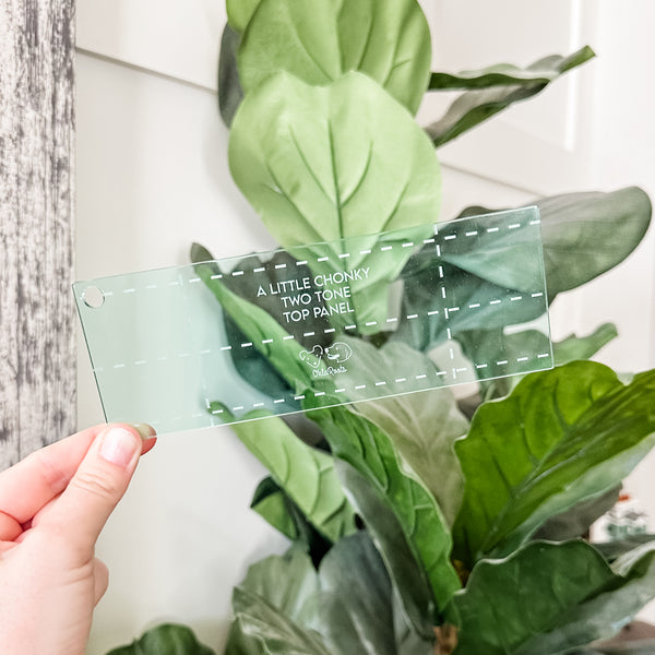 A Little Chonky - Two Tone - Set of 4 - Light Green -  Acrylic Template