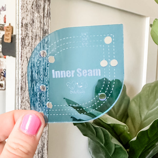 Inner Seam Tool - All In One - 1/4", 3/8", 1/2"  - Blue -  Acrylic Template