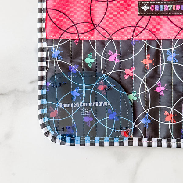 1-2-3-4 HALVES Inch Rounded Corners  - Blue -  Acrylic Template